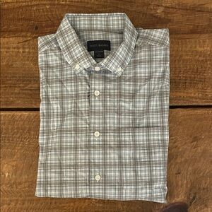 Scott Barber Men's Blue Plaid Casual Shirt